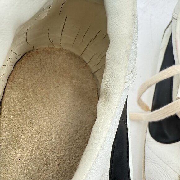 Vintage Nike bruins Men Size 9.5 White Leather Low Top Shoes Made in Korea - Picture 14 of 15